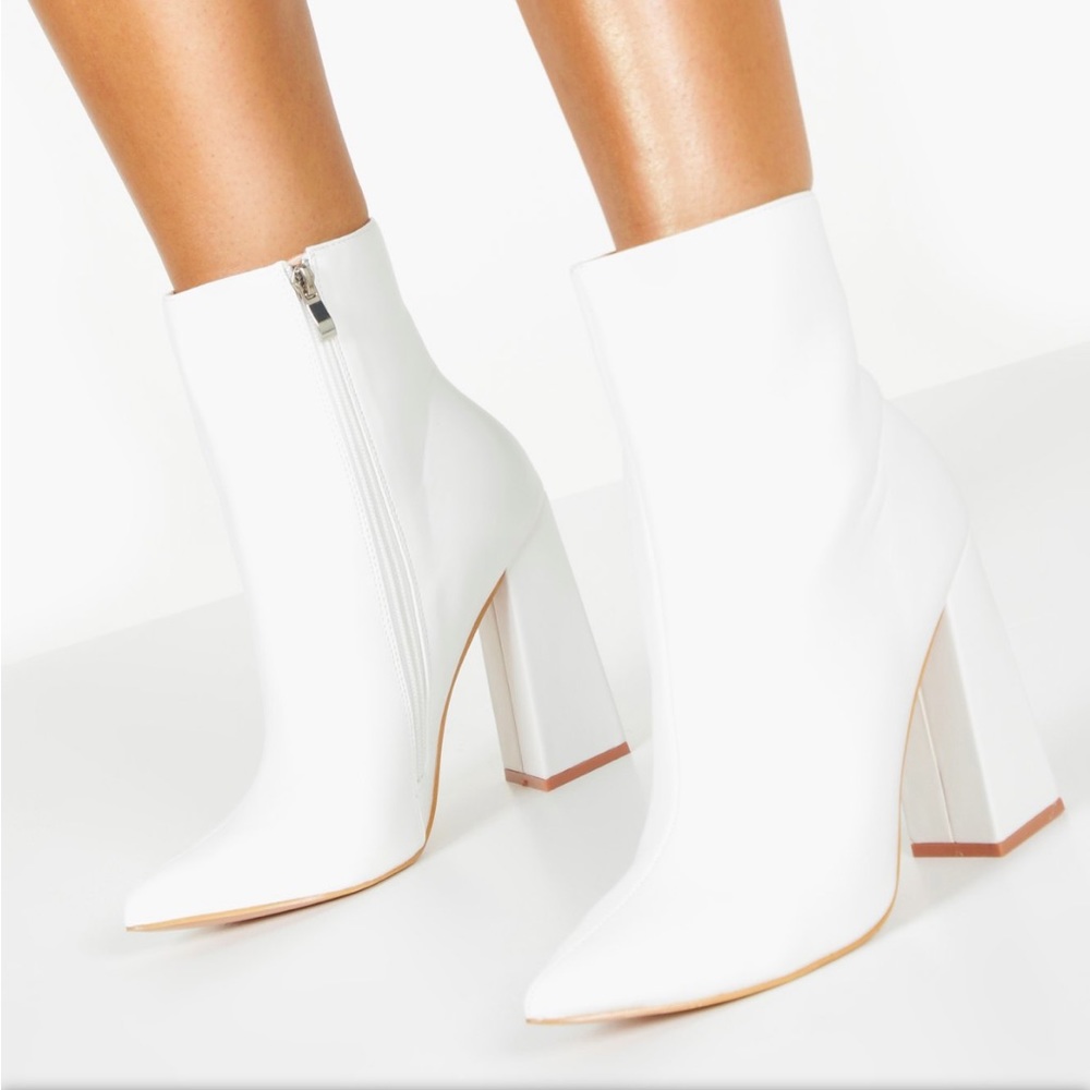 White Heeled Boots